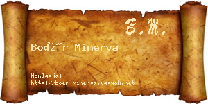 Boér Minerva névjegykártya